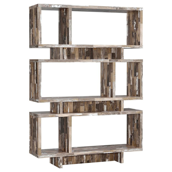 Roman 3-tier Geometric Bookcase Salvaged Cabin