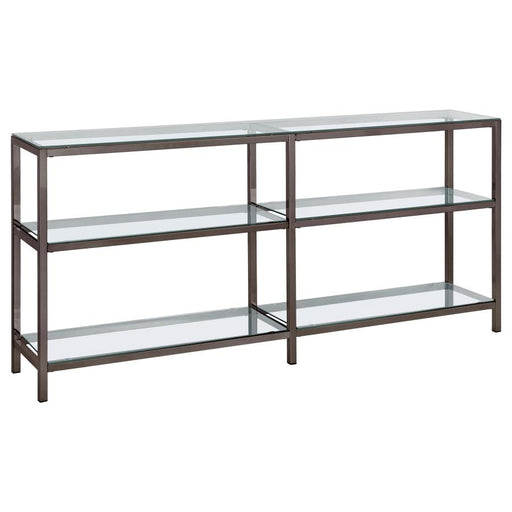 kate-2-tier-bookcase-black-nickel