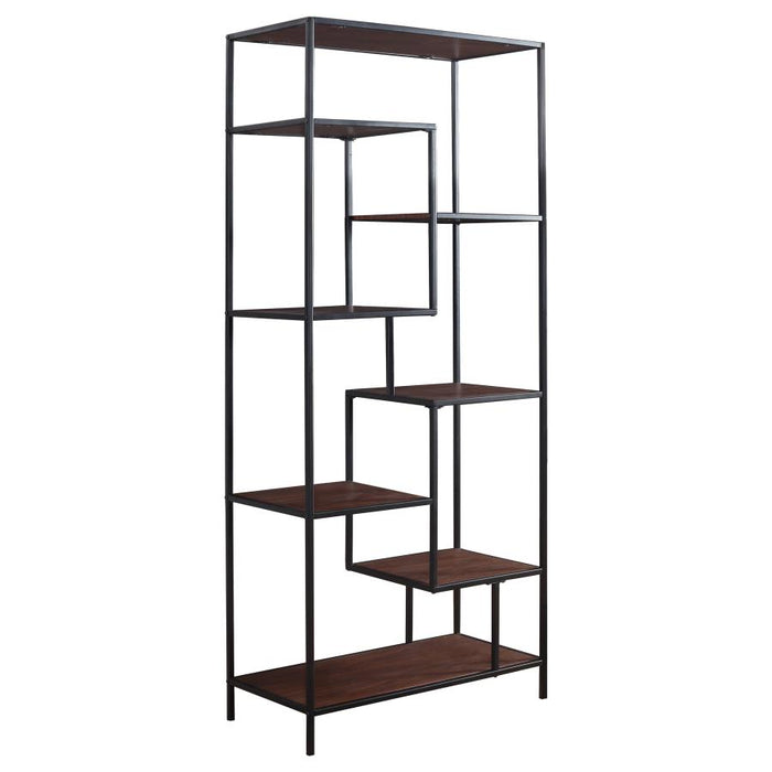 Asher 7-shelf Bookcase Walnut 31"