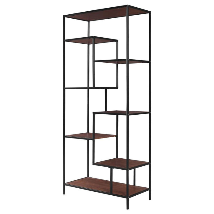 Asher 7-shelf Bookcase Walnut 31"