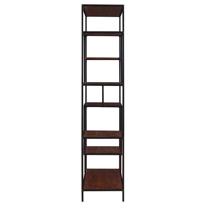 Asher 7-shelf Bookcase Walnut 31"