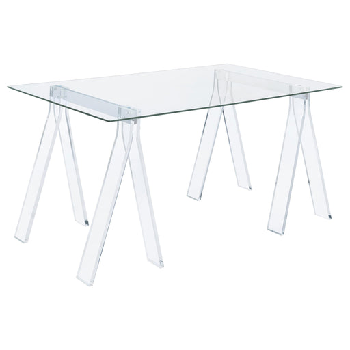 amaturo-clear-acrylic-sawhorse-writing-desk