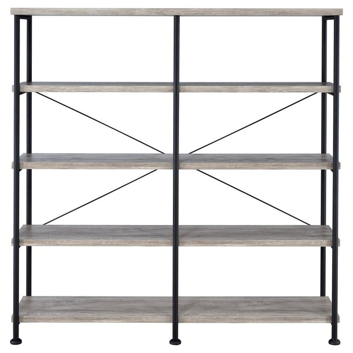 Analiese 4-shelf Open Bookcase Grey Driftwood