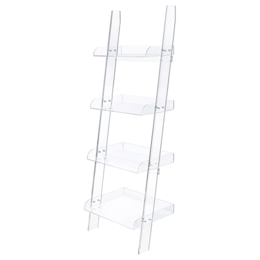 amaturo-clear-acrylic-ladder-bookcase