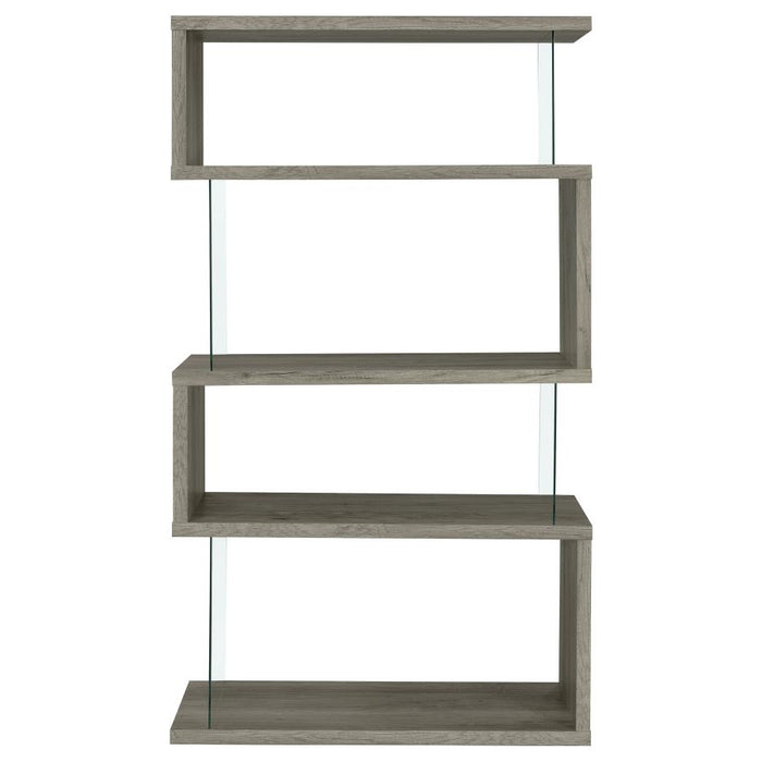 Emelle 4-shelf Bookcase with Glass Panels