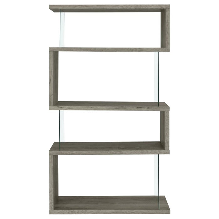 Emelle 4-shelf Bookcase with Glass Panels