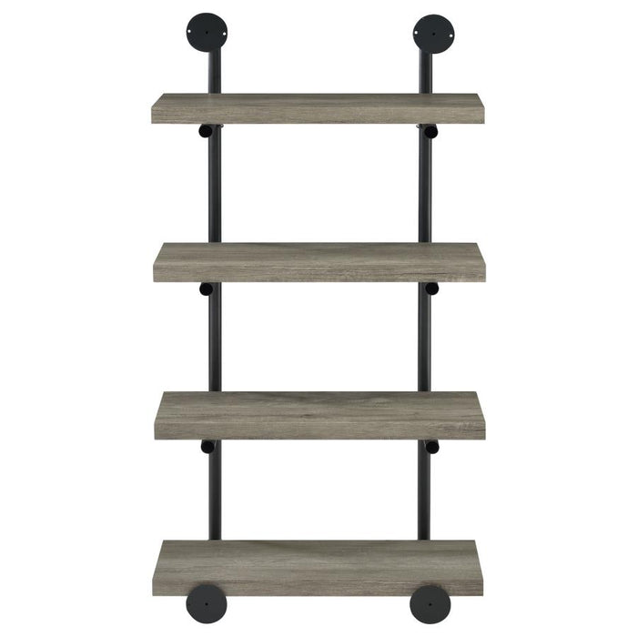 Elmcrest 24-inch Wall Shelf Black and Grey Driftwood