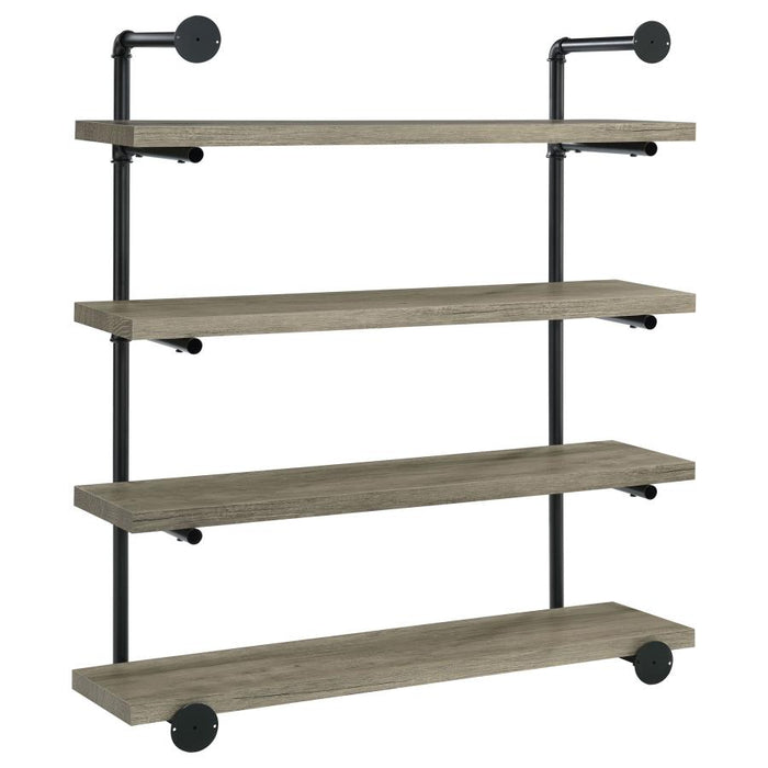 Elmcrest 40-inch Wall Shelf Black and Grey Driftwood