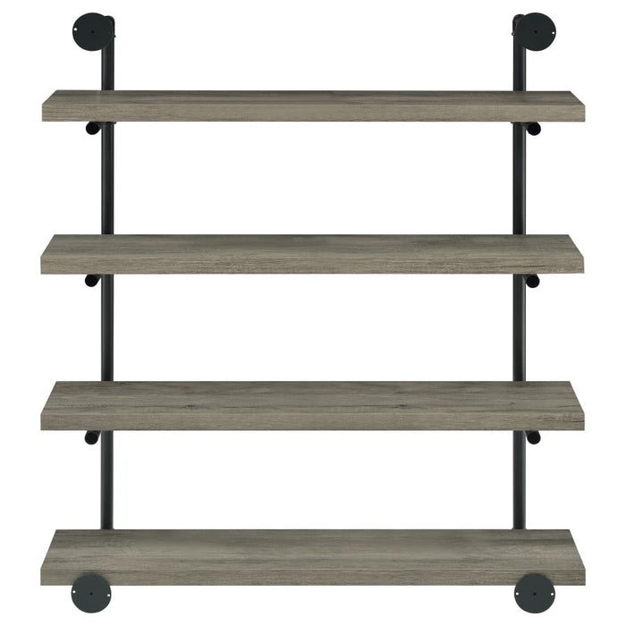 Elmcrest 40-inch Wall Shelf Black and Grey Driftwood