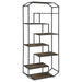 leland-6-shelf-bookcase-rustic-brown-and-dark-grey