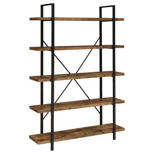 cole-5-shelf-bookcase-antique-nutmeg-and-black