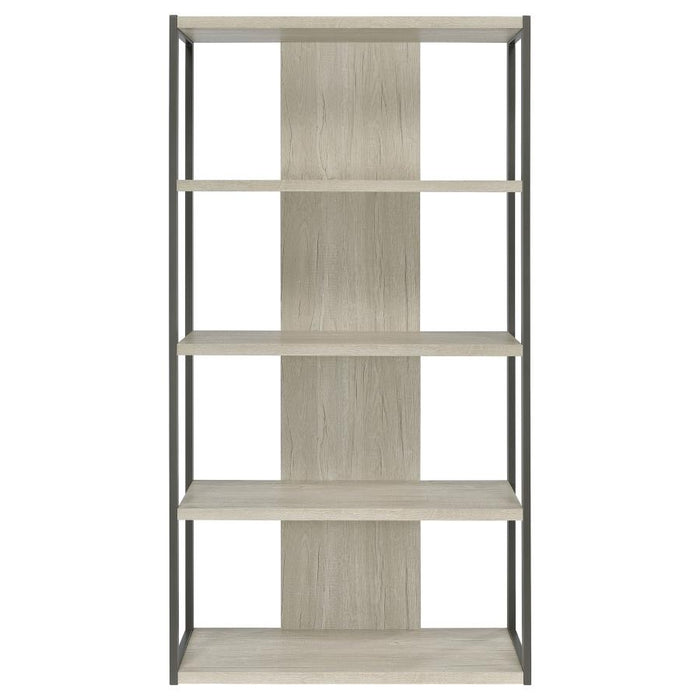 Loomis 4-shelf Bookcase Whitewashed Grey