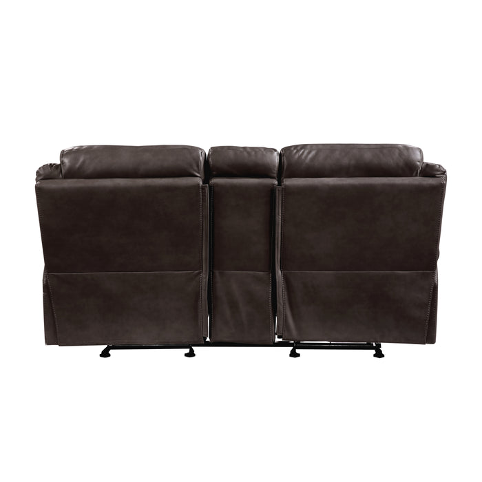 Aram Recliner Loveseat DARK BROWN