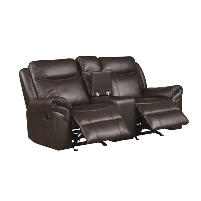 Aram Recliner Loveseat DARK BROWN