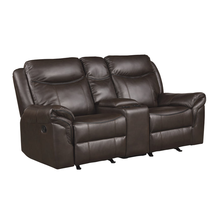 Aram Recliner Loveseat DARK BROWN