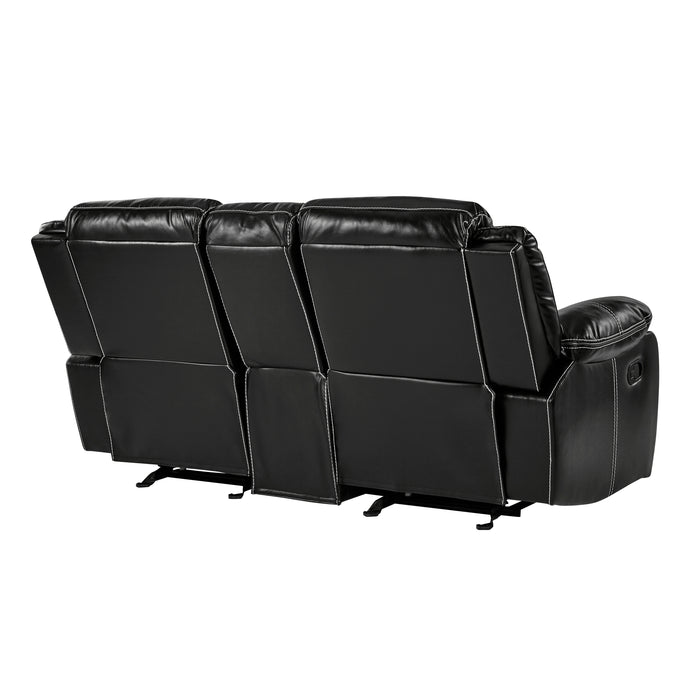 Bastrop Recliner Loveseat BLACK VINYL