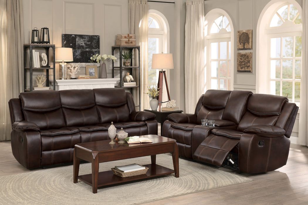 Bastrop Recliner Loveseat BROWN VINYL