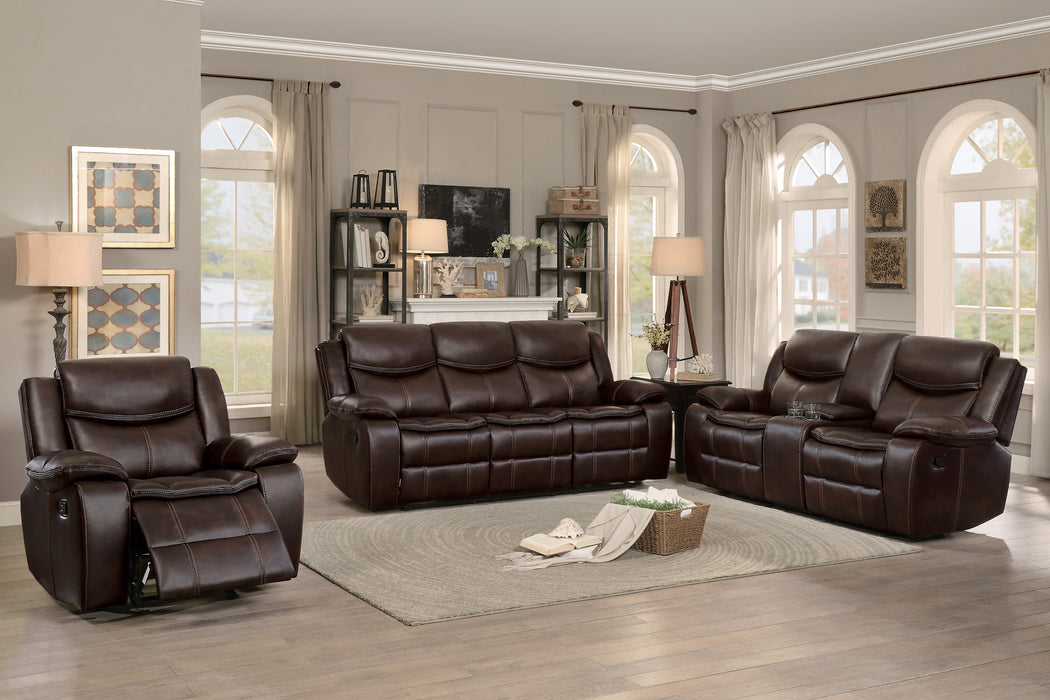 Bastrop Recliner Loveseat BROWN VINYL