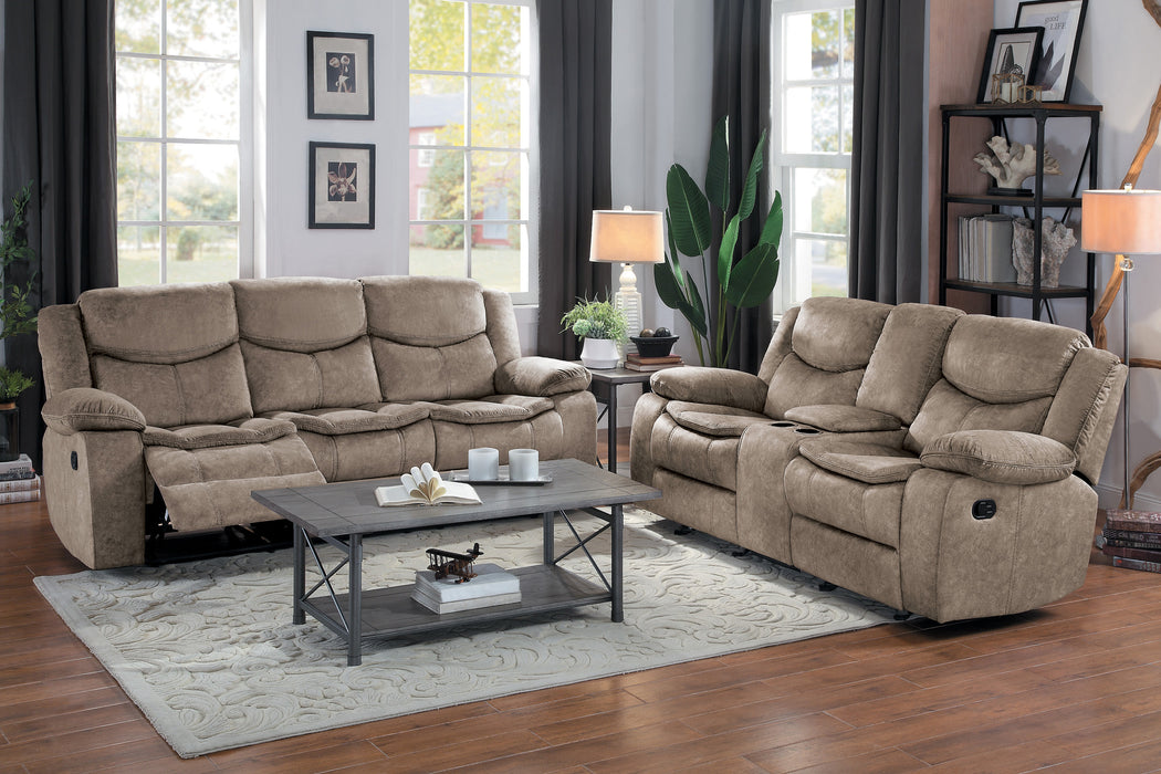 Bastrop Recliner Loveseat BROWN MICROFIBER