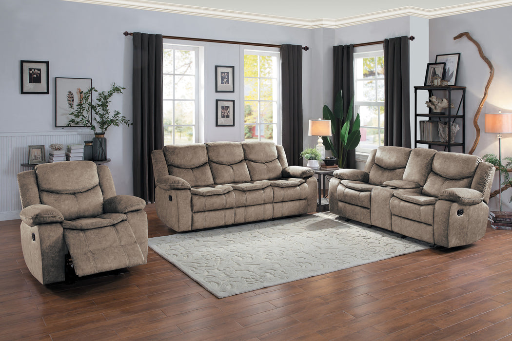 Bastrop Recliner Loveseat BROWN MICROFIBER