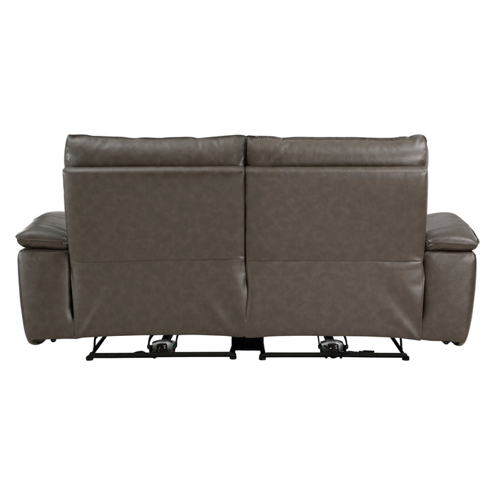 Maroni Top Grain Leather Power Sofa DARK BROWN