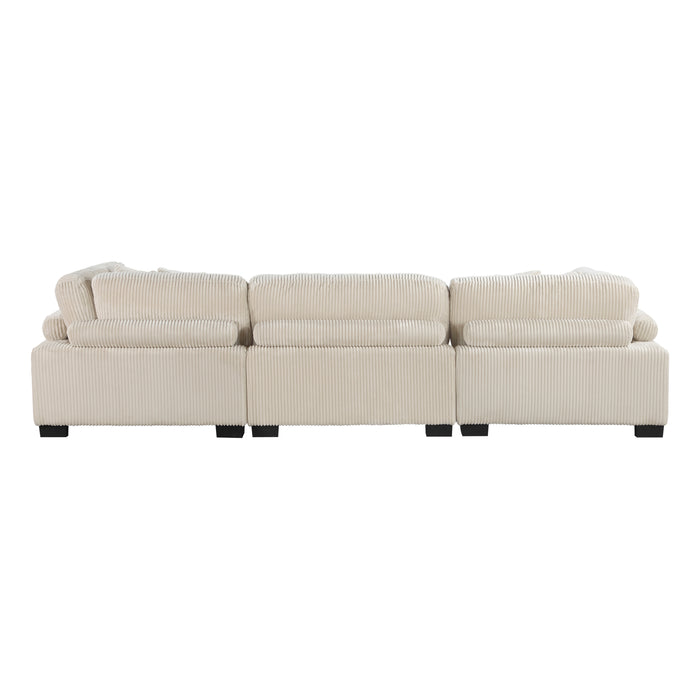 Traverse 4-Piece Modular Sectional with Ottoman BEIGE