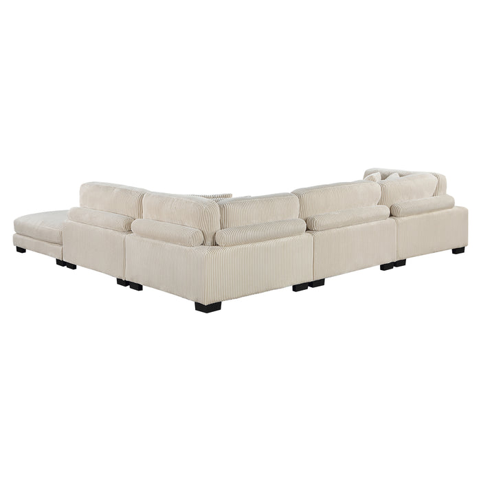 Traverse 5-Piece Modular Sectional W/ Ottoman BEIGE