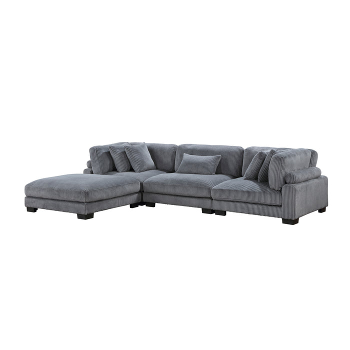 Traverse 4-Piece Modular Sectional W/ Ottoman GREY