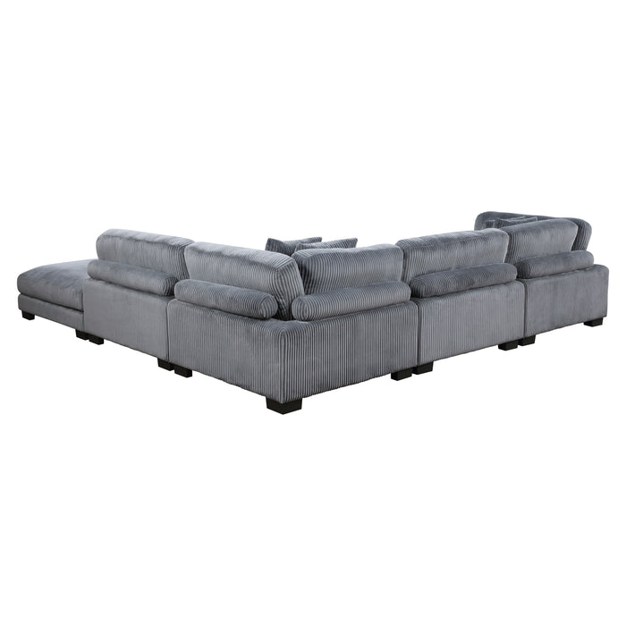 Traverse 5-Piece Modular Sectional W/ Ottoman GREY