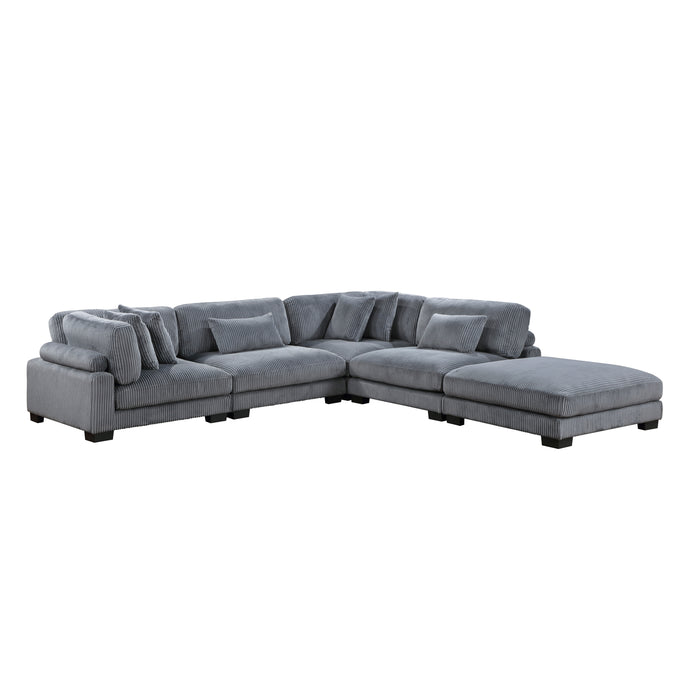 Traverse 5-Piece Modular Sectional W/ Ottoman GREY