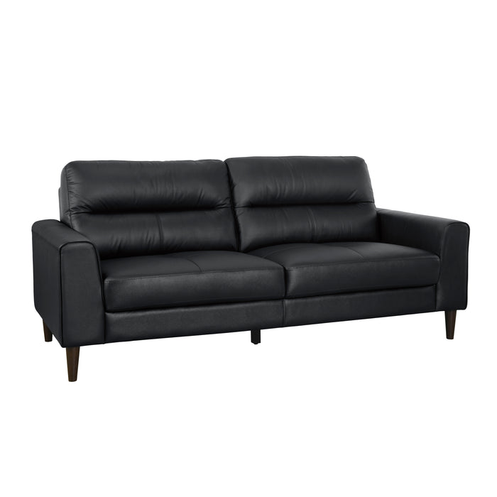 Lewes Top Grain Leather Sofa BLACK