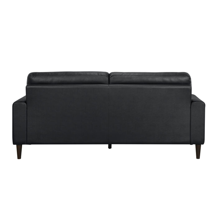 Lewes Top Grain Leather Sofa BLACK