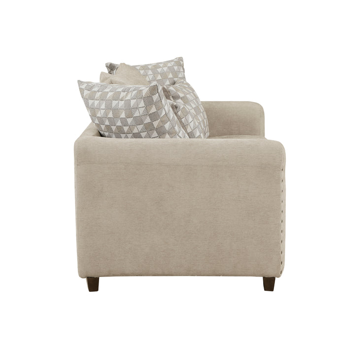 SS Chenille Loveseat LITE BROWN