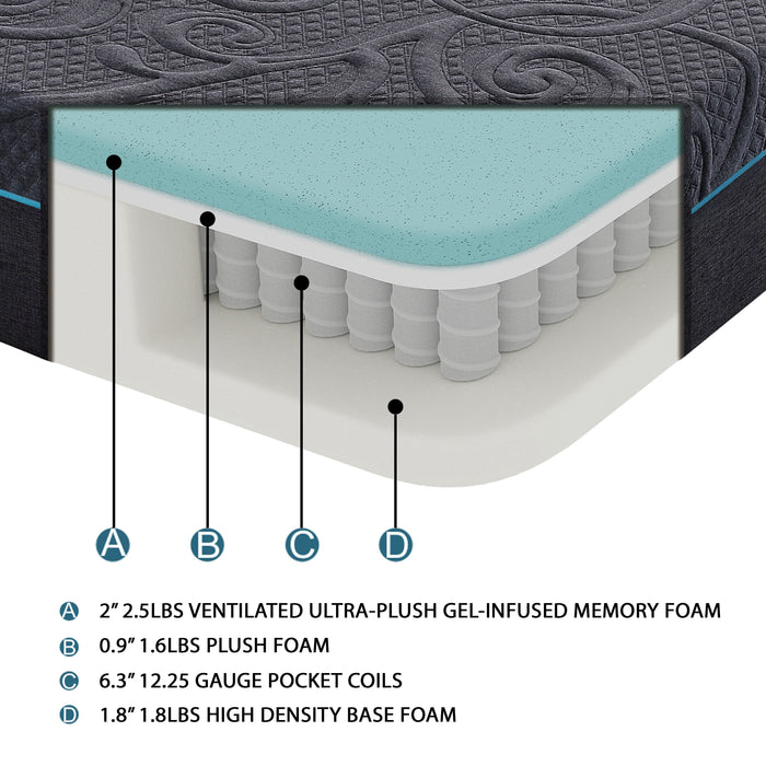 QUEEN 11'' Gel-Infused Memory Foam Hybrid-Mira Collection