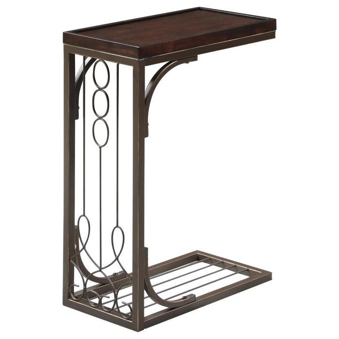 Alyssa Accent Table Brown and Burnished Copper