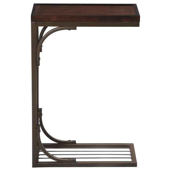 Alyssa Accent Table Brown and Burnished Copper