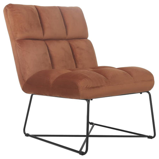 lux-armless-upholstered-accent-chair-burnt-orange