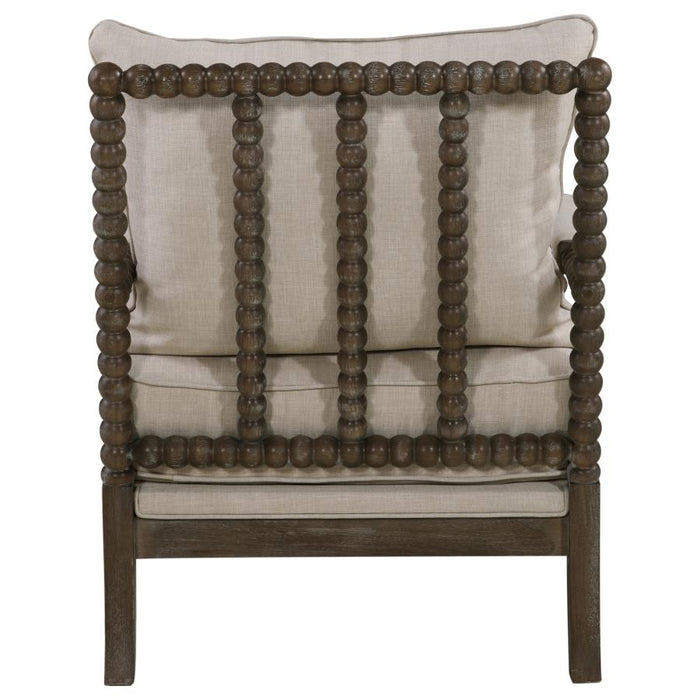 Blanchett Cushion Back Accent Chair Beige and Natural