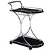 chrome-and-black-serving-cart