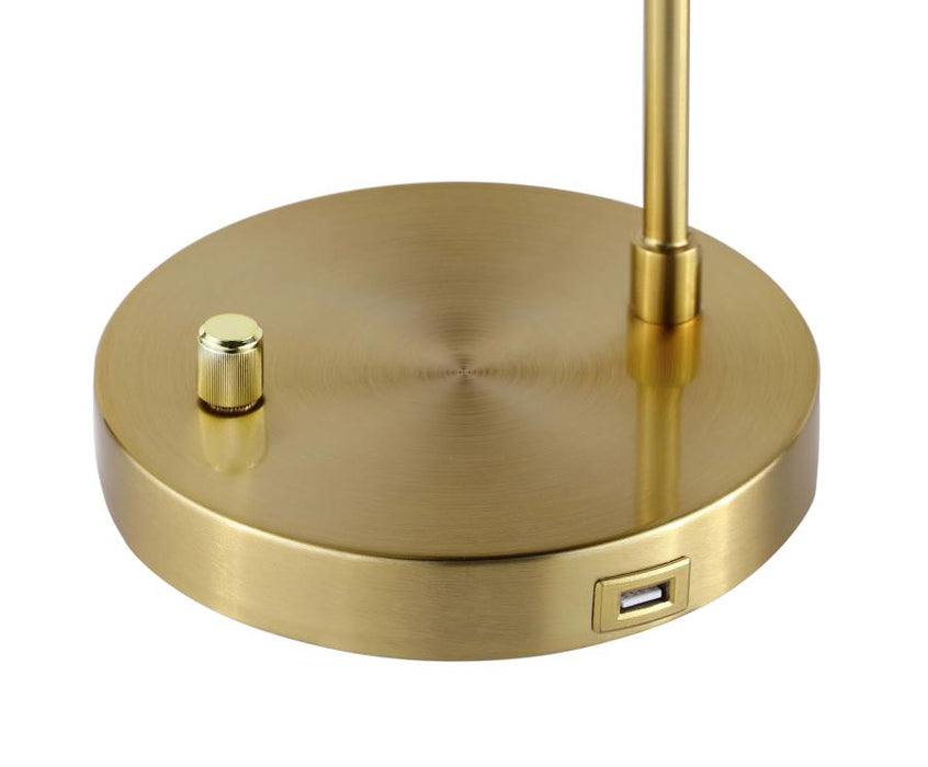 Half White Gold Ball Table Lamp