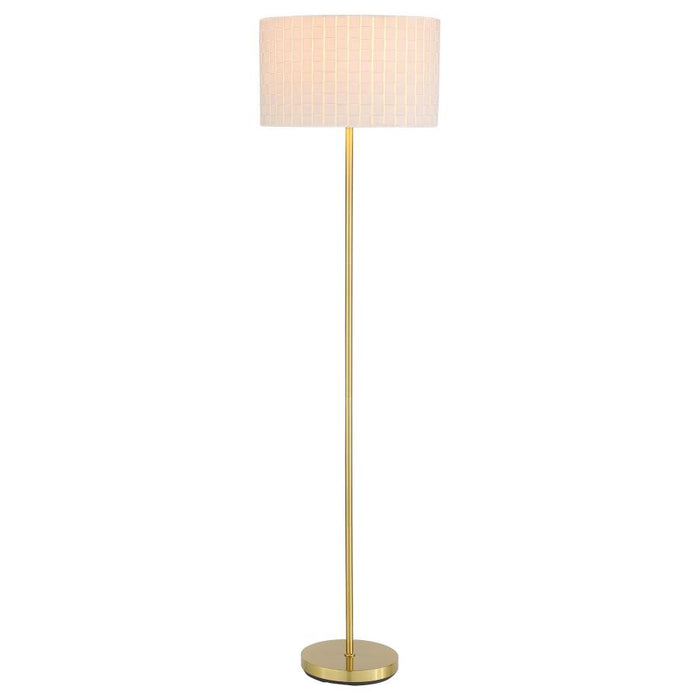 Basket Shade Gold Base Floor Lamp