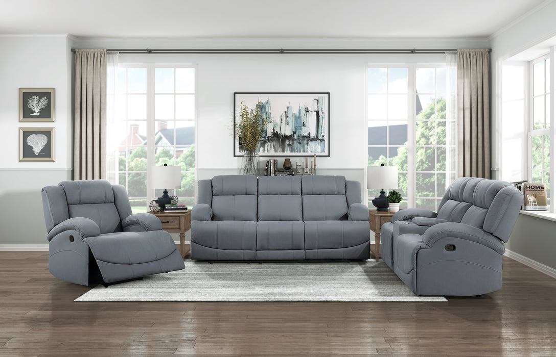 Camryn Recliner Loveseat GRAPHITE BLUE