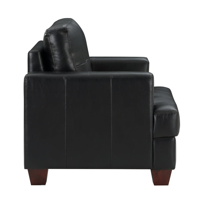 Hinsall Loveseat BLACK VINYL