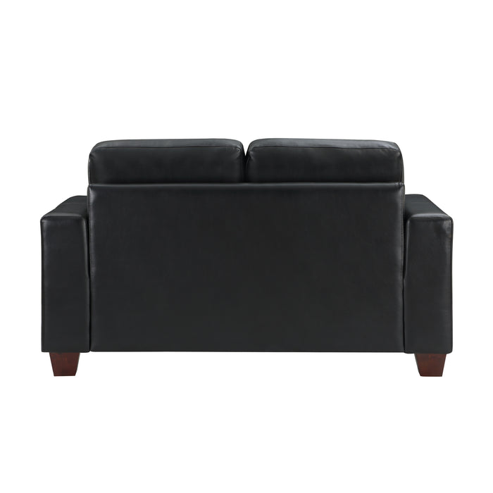 Hinsall Loveseat BLACK VINYL