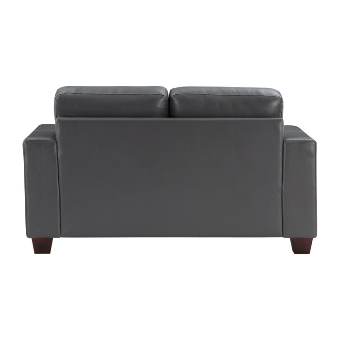 Hinsall Loveseat BROWN VINYL