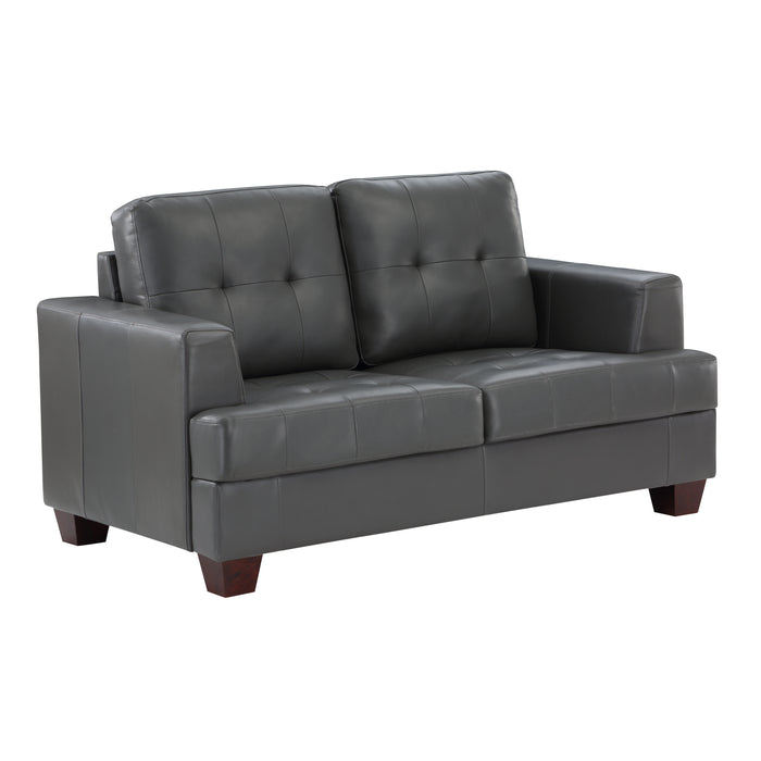 Hinsall Loveseat BROWN VINYL