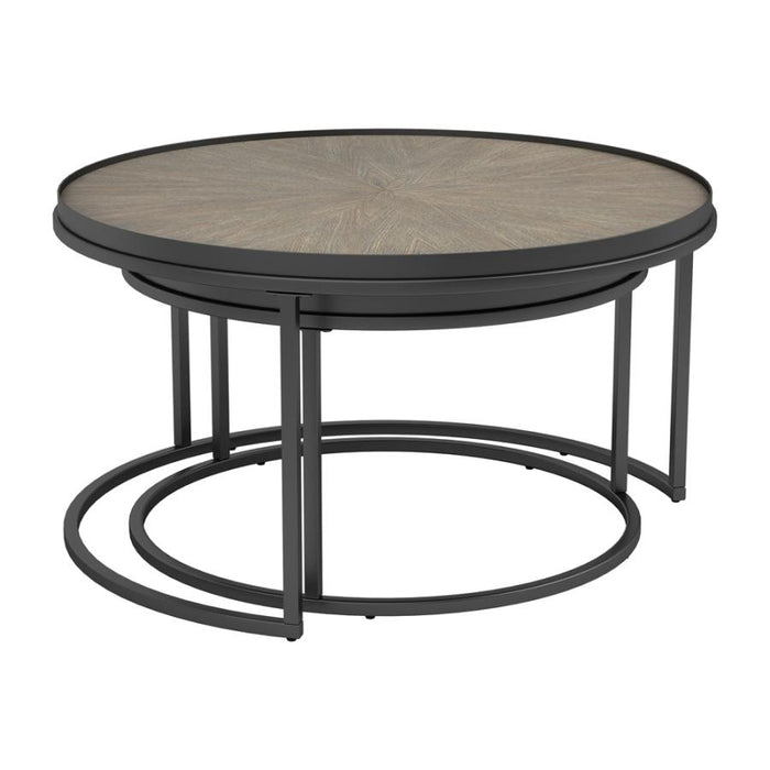 Rodrigo 2-piece Round Nesting Tables Weathered El