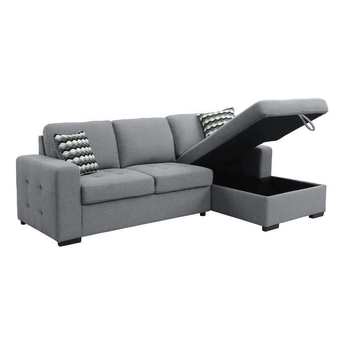 Soloman 2-Piece Sectional W/ Hidden Storage & Right Chaise Only