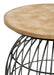 bernardo-round-accent-table-with-bird-cage-base-natural-and-gunmetal