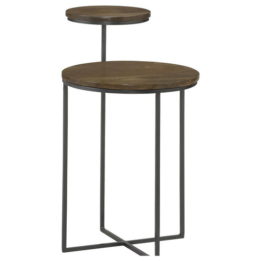 yael-round-accent-table-natural-and-gunmetal